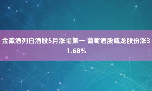 金徽酒列白酒股5月涨幅第一 葡萄酒股威龙股份涨31.68%