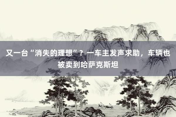 又一台“消失的理想”？一车主发声求助，车辆也被卖到哈萨克斯坦