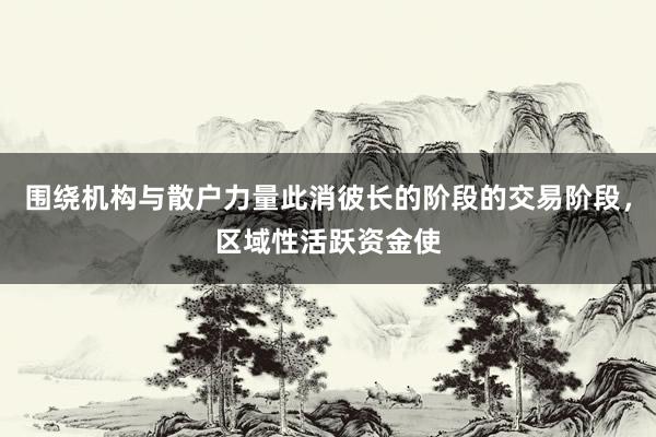 围绕机构与散户力量此消彼长的阶段的交易阶段，区域性活跃资金使