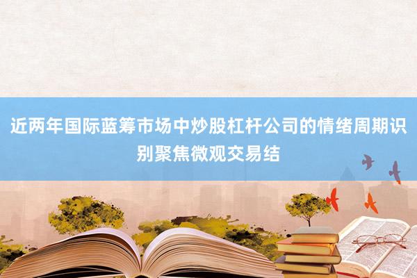 近两年国际蓝筹市场中炒股杠杆公司的情绪周期识别聚焦微观交易结