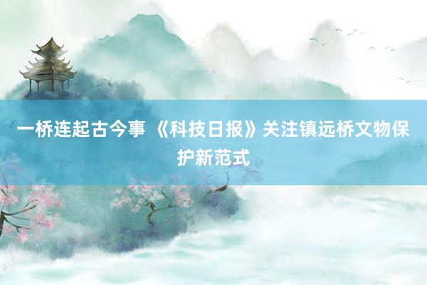 一桥连起古今事 《科技日报》关注镇远桥文物保护新范式