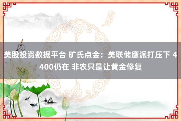 美股投资数据平台 旷氏点金：美联储鹰派打压下 4400仍在 非农只是让黄金修复